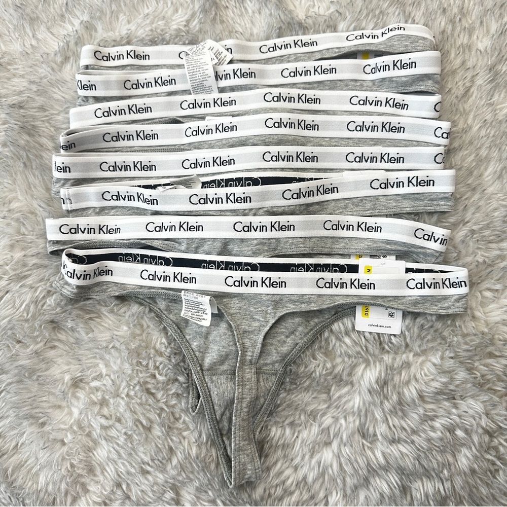 NWT Calvin Klein Thong Gray 8 pcs bundle M